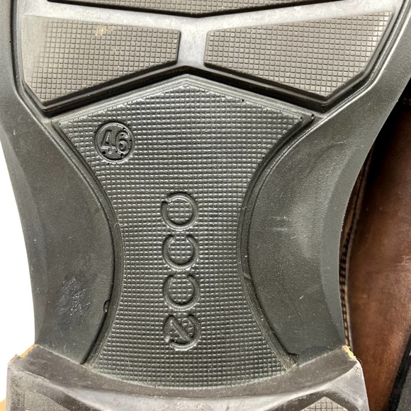 ECCO Shock Point Mens Brown Leather Slip-on Loafers 46/US 12-12.5 - Picture 8 of 9